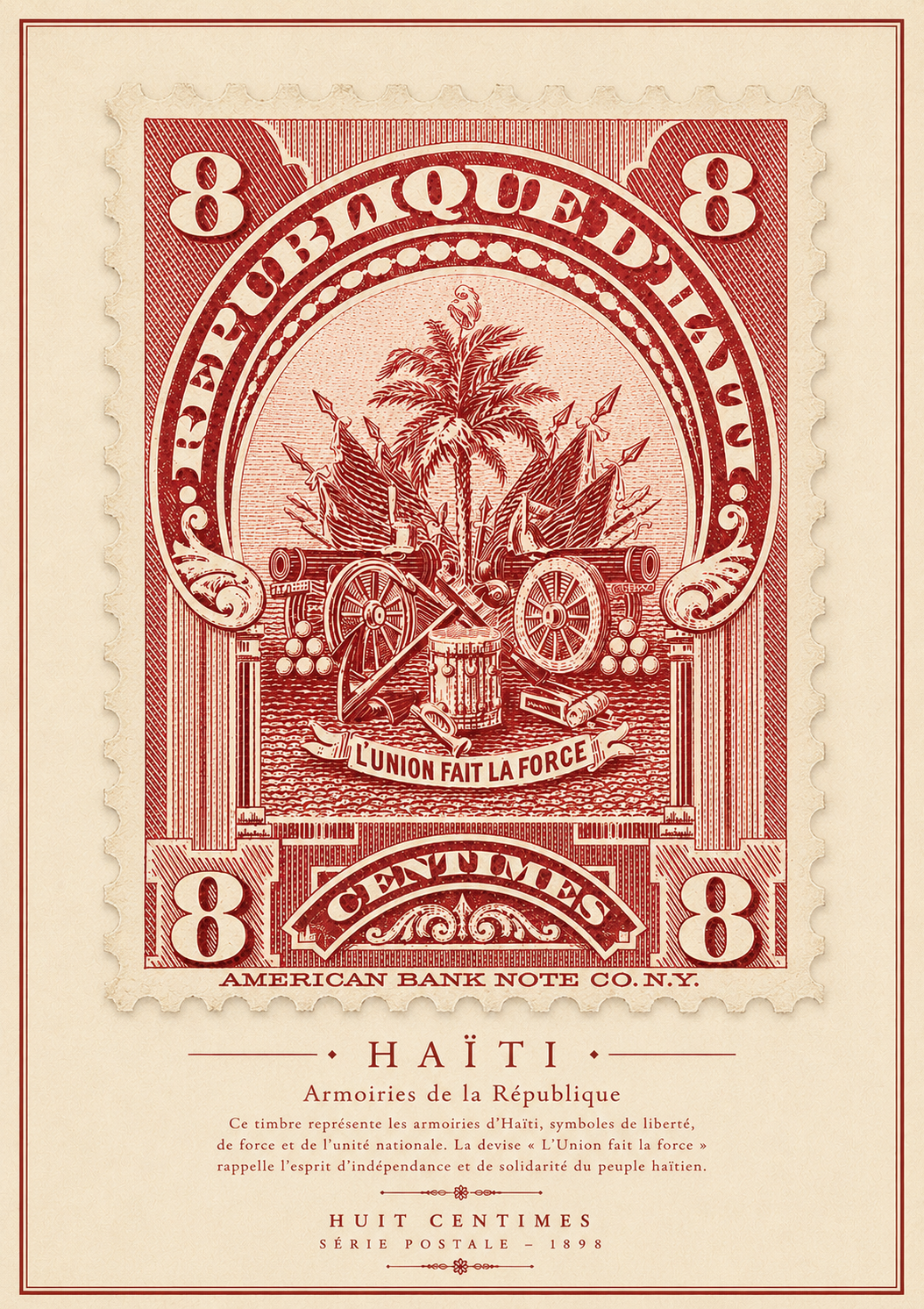 Maison Hibiscus | Affiche Vintage – Armoiries de la république (bordeaux)