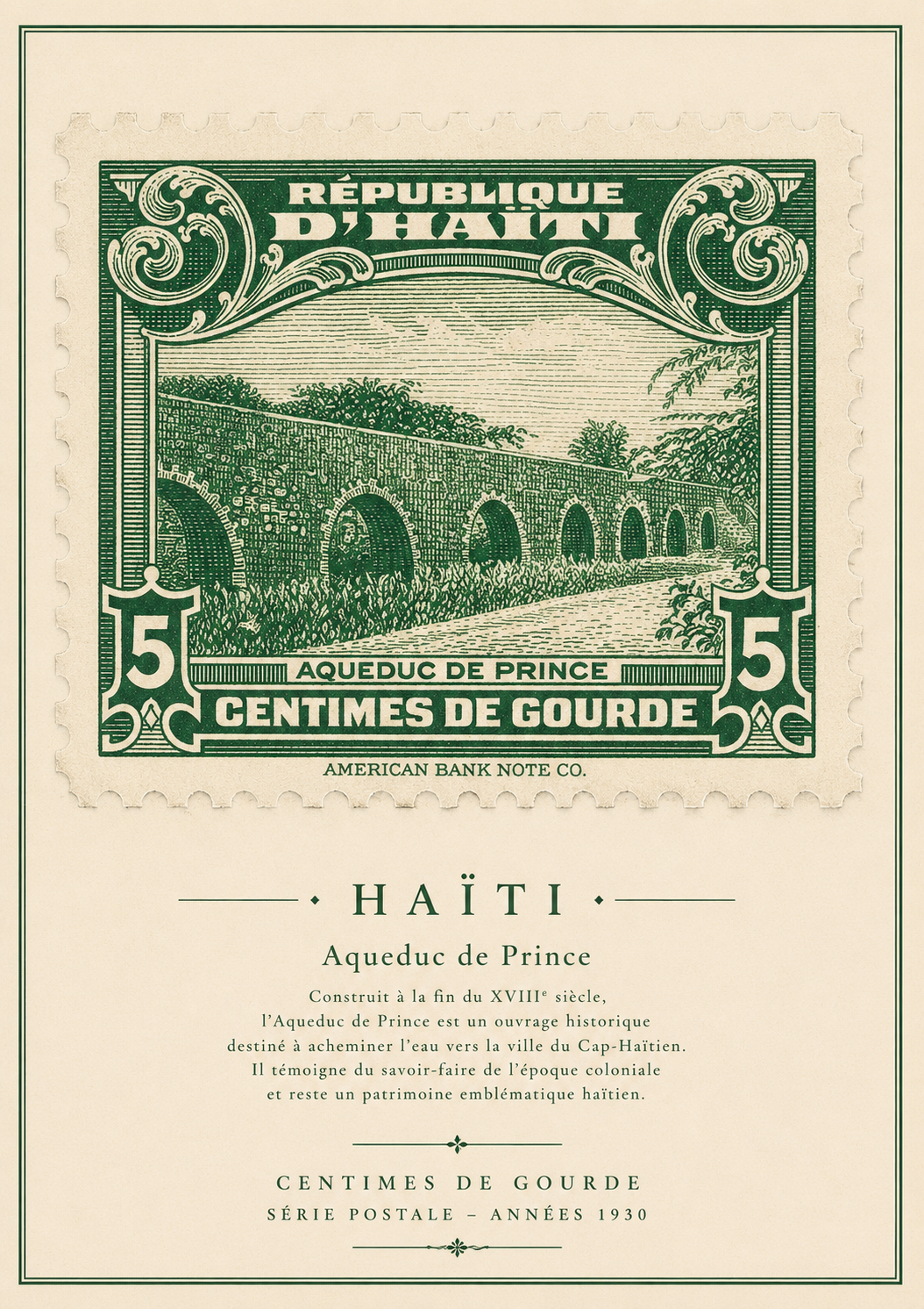 Maison Hibiscus | Affiche Vintage – Aqueduc de Prince