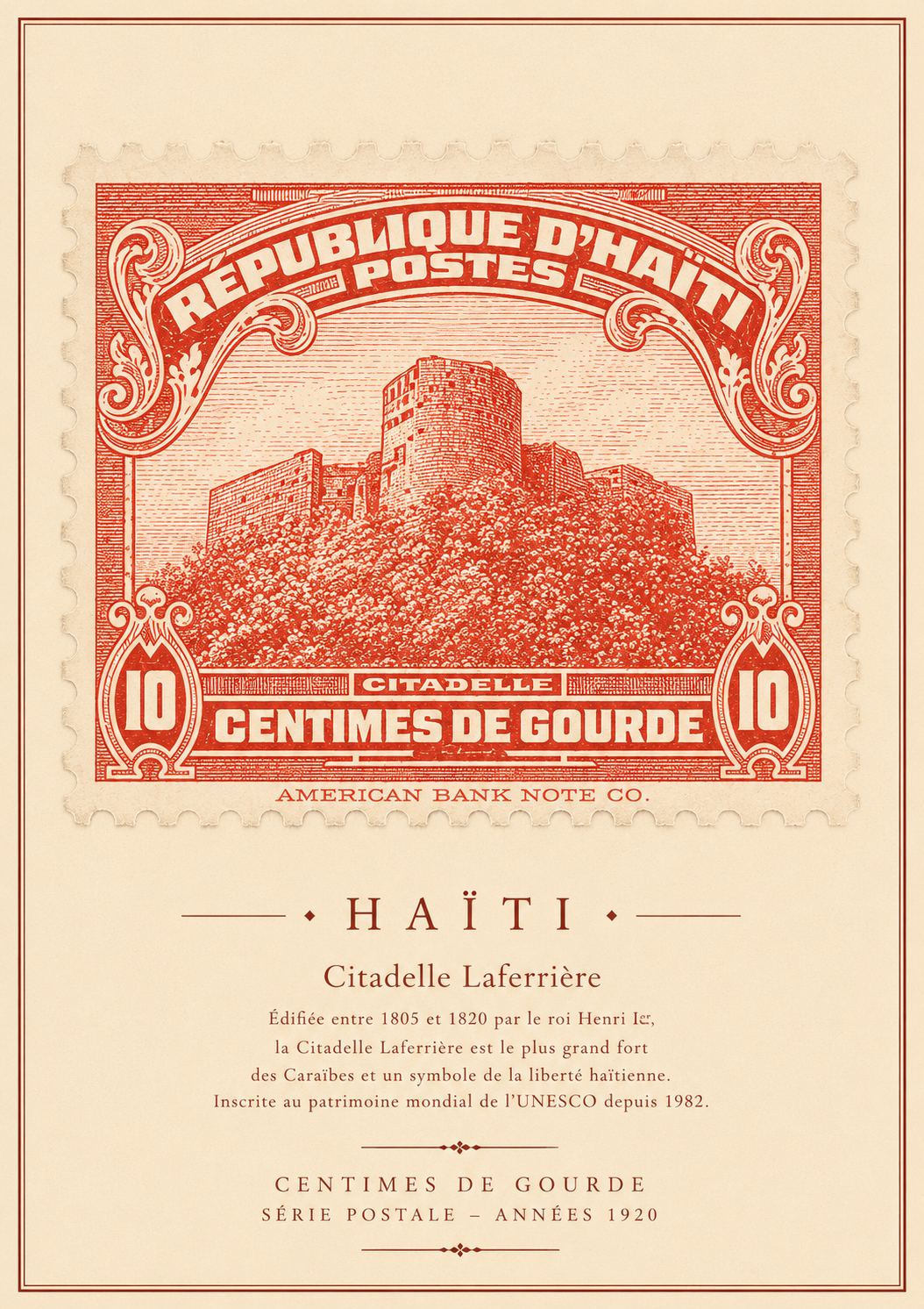 Maison Hibiscus | Affiche Vintage – Citadelle Laferière